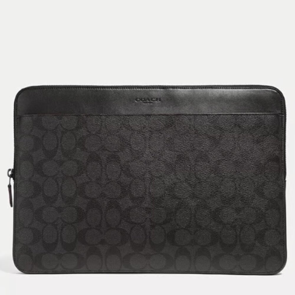 Coach Laptop Case In Signature Canvas